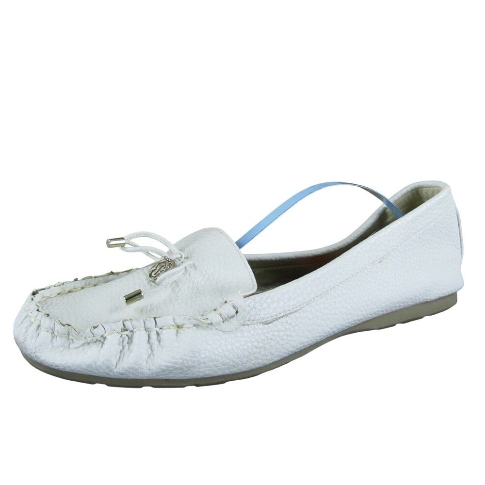 Bandolino Women's Cinto Moccasin White Synthetic Sz 9.5 Medium‎ Gently Used 2025